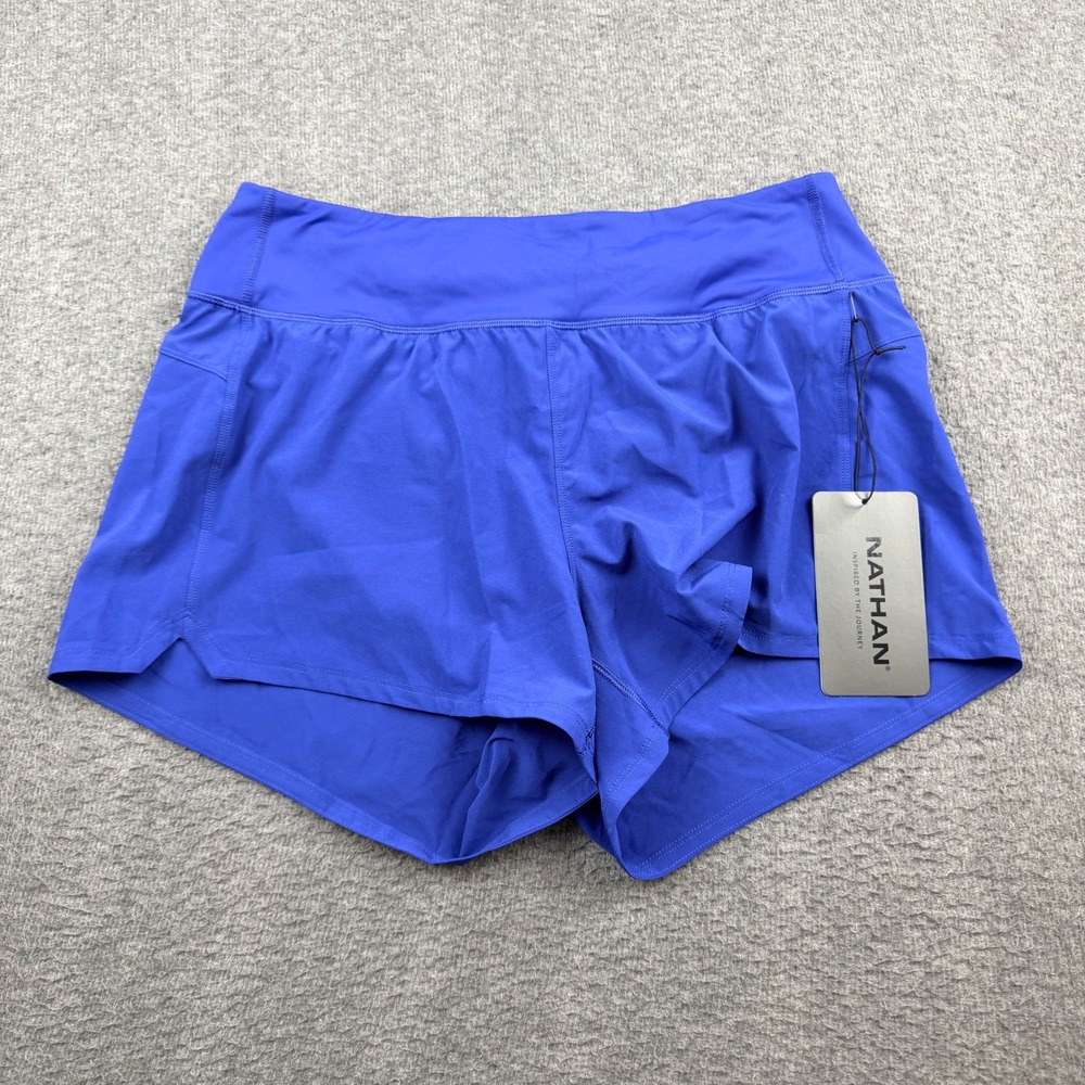 Nathan Stride Training Shorts Women's L Large Sodalite Blue NS51100-60247-L NWT